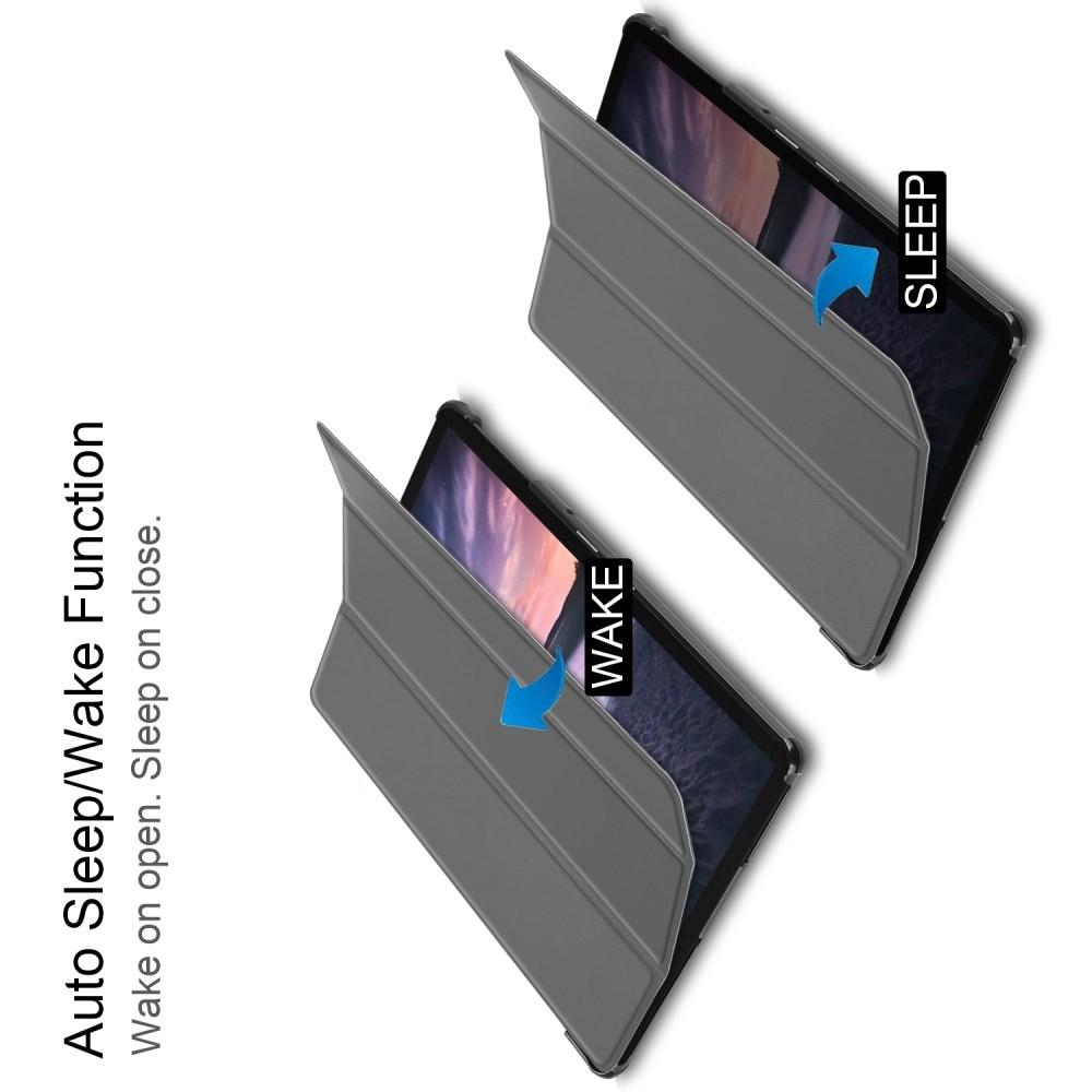 Флип чехол книжка с подставкой для Samsung Galaxy Tab S4 10.5 SM-T830 SM-T835 Серый