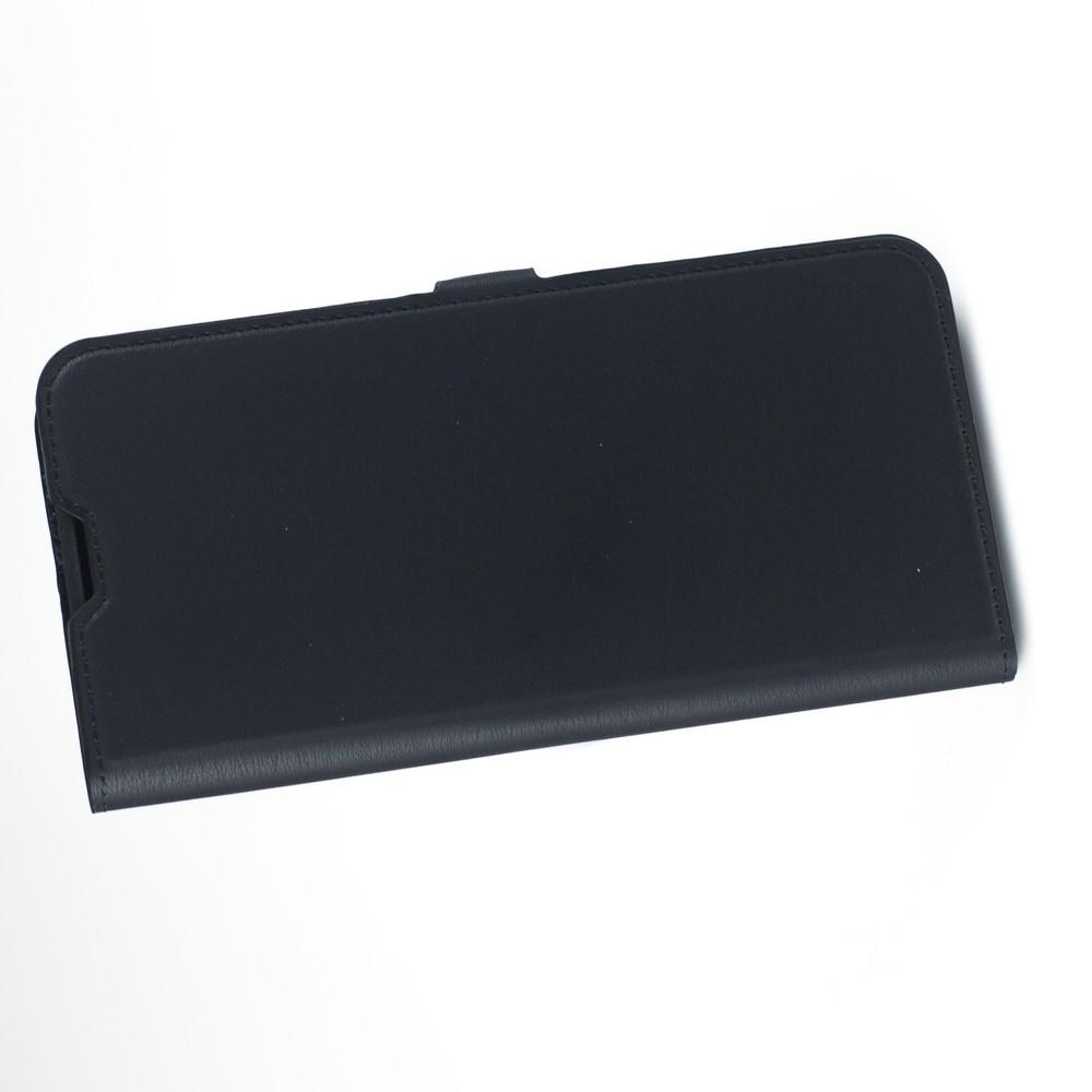 Горизонтальный Искусственно Кожаный Премиум DF Флип Чехол Книжка для Xiaomi Mi 9 с Боковой Магнитной Застежкой Черный