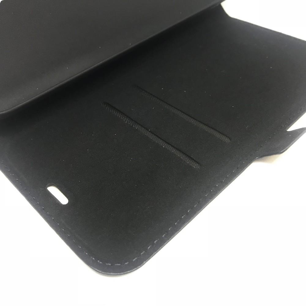 Горизонтальный Искусственно Кожаный Премиум DF Флип Чехол Книжка для Xiaomi Mi A3 с Боковой Магнитной Застежкой Черный