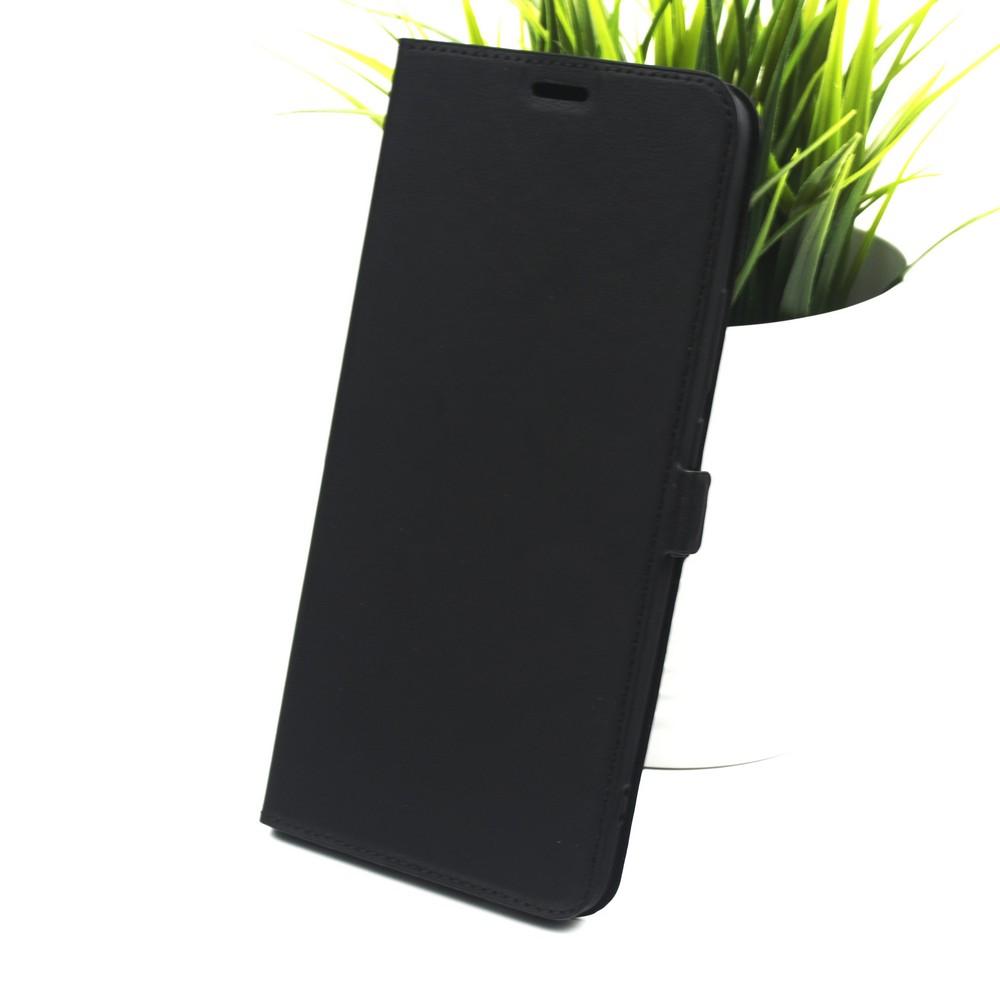Горизонтальный Искусственно Кожаный Премиум DF Флип Чехол Книжка для Xiaomi Mi Max 3 с Боковой Магнитной Застежкой Черный