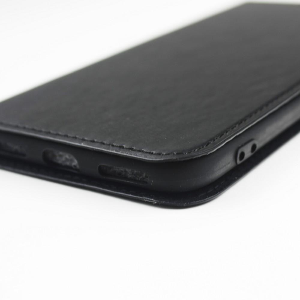 Горизонтальный Искусственно Кожаный Премиум DF Флип Чехол Книжка для Xiaomi Pocophone F1 с Боковой Магнитной Застежкой Черный