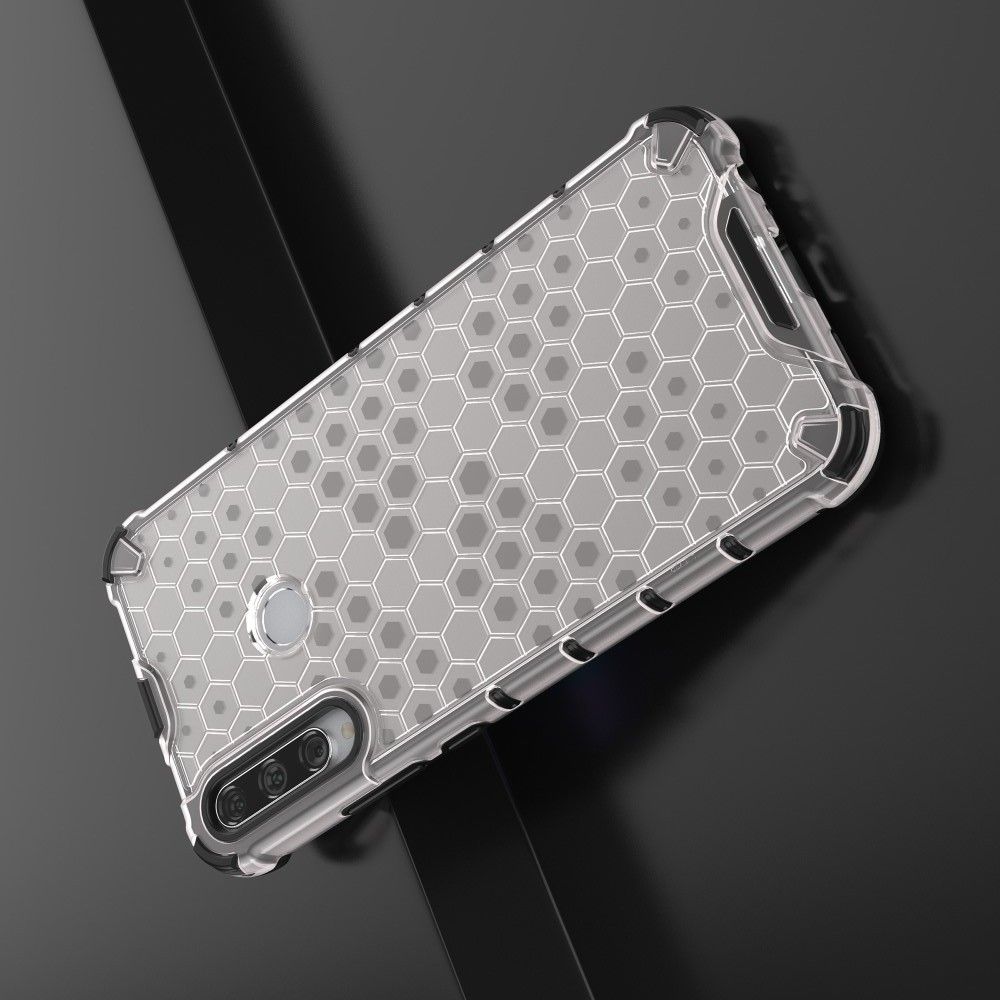 Honeycomb Противоударный Защитный Силиконовый Чехол для Телефона TPU для Huawei P40 lite E / lite E Белый