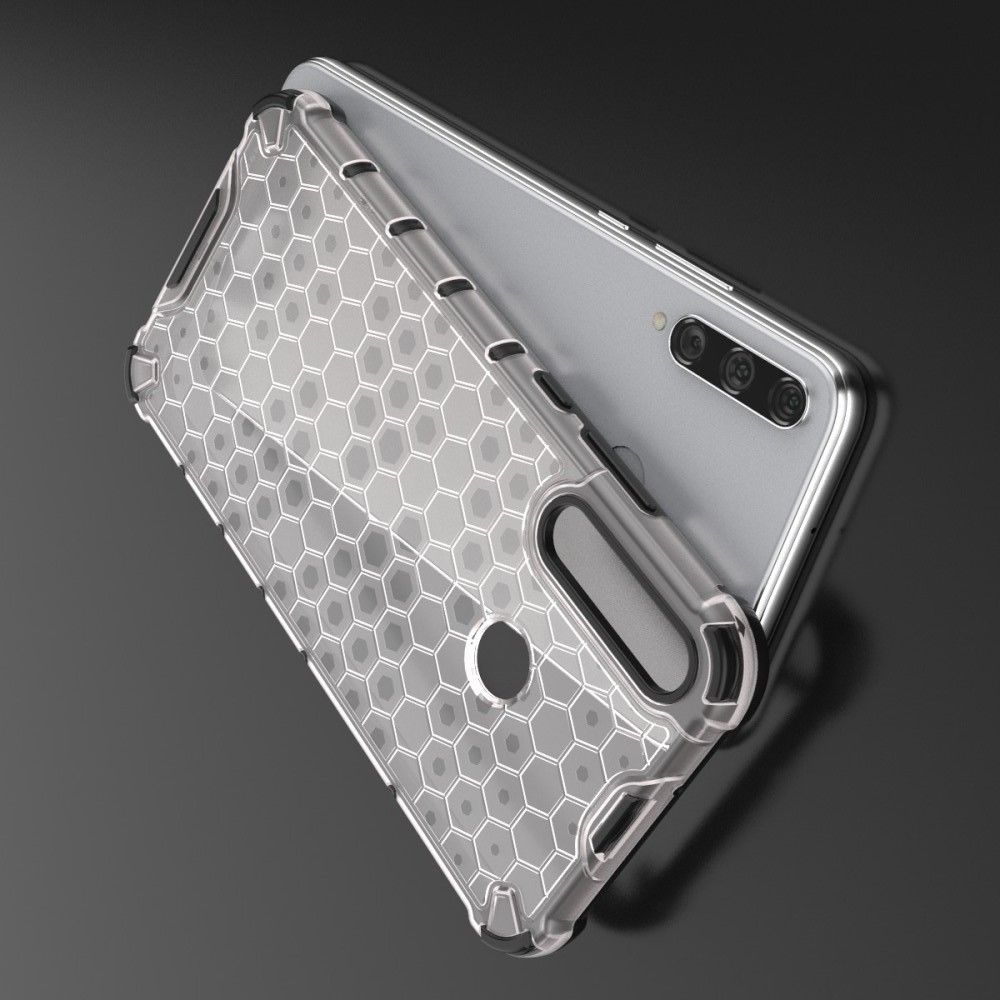 Honeycomb Противоударный Защитный Силиконовый Чехол для Телефона TPU для Huawei P40 lite E / lite E Белый