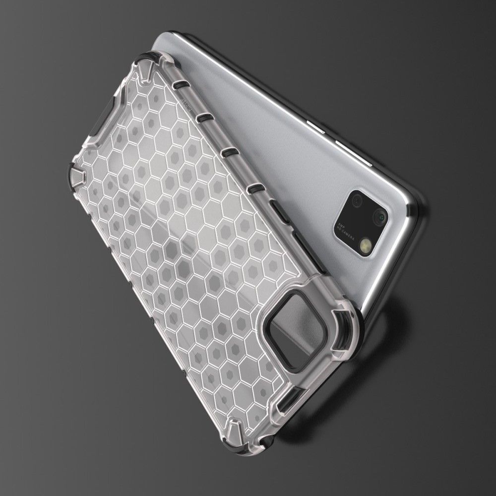 Honeycomb Противоударный Защитный Силиконовый Чехол для Телефона TPU для Huawei Y5p / Honor 9S Белый