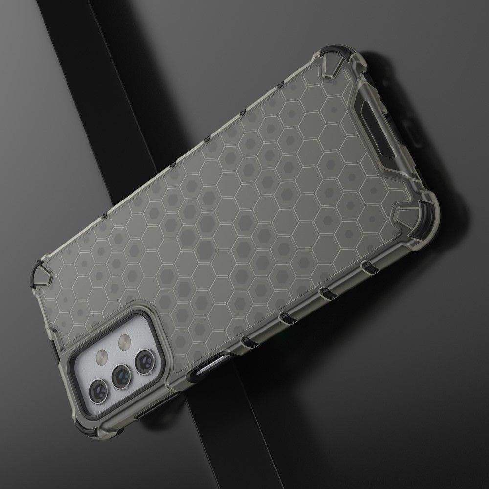 Honeycomb Противоударный Защитный Силиконовый Чехол для Телефона TPU для Samsung Galaxy A32 Черный