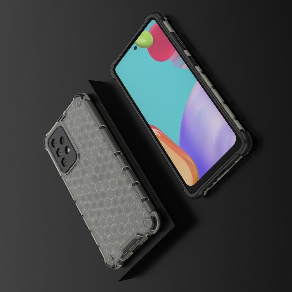 Honeycomb Противоударный Защитный Силиконовый Чехол для Телефона TPU для Samsung Galaxy A52 Черный