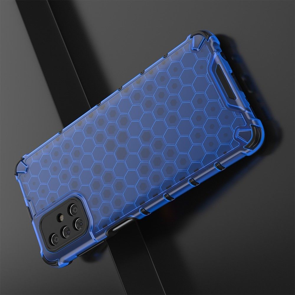 Honeycomb Противоударный Защитный Силиконовый Чехол для Телефона TPU для Samsung Galaxy M31s Синий
