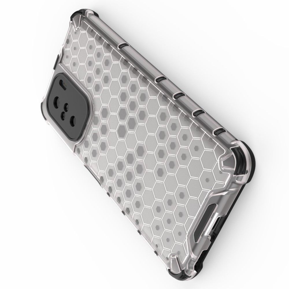 Honeycomb Противоударный Защитный Силиконовый Чехол для Телефона TPU для Xiaomi POCO F3 Серый