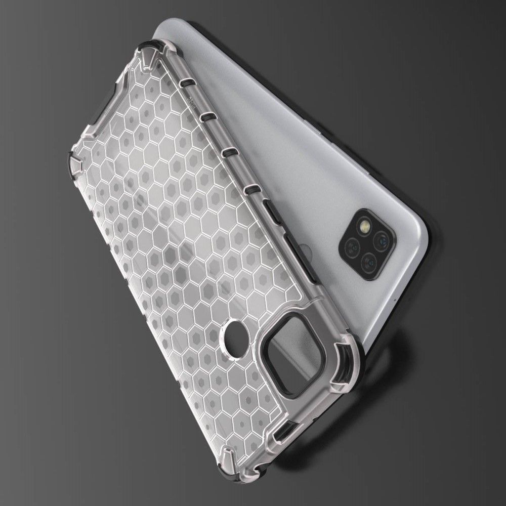 Honeycomb Противоударный Защитный Силиконовый Чехол для Телефона TPU для Xiaomi Redmi 9C Белый