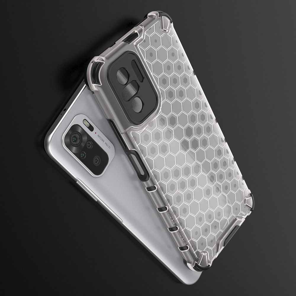 Honeycomb Противоударный Защитный Силиконовый Чехол для Телефона TPU для Xiaomi Redmi Note 10 Синий