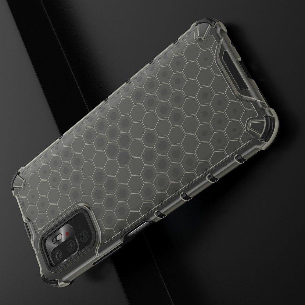 Honeycomb Противоударный Защитный Силиконовый Чехол для Телефона TPU для Xiaomi Redmi Note 10T / POCO M3 PRO Черный