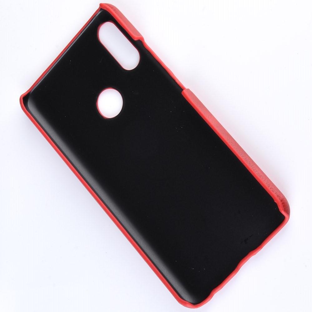 Litchi Grain Leather Силиконовый Накладка Чехол для Meizu Note 9 с Текстурой Кожа Красный