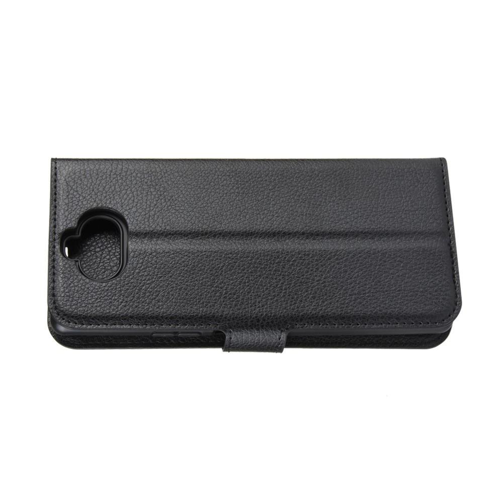 Litchi Grain Leather Силиконовый Накладка Чехол для Sony Xperia 20 с Текстурой Кожа Черный
