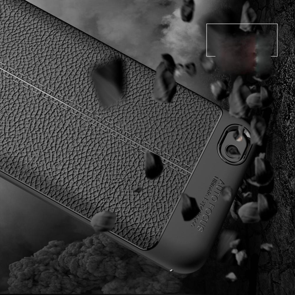 Litchi Grain Leather Силиконовый Накладка Чехол для Xiaomi Redmi Go с Текстурой Кожа Синий
