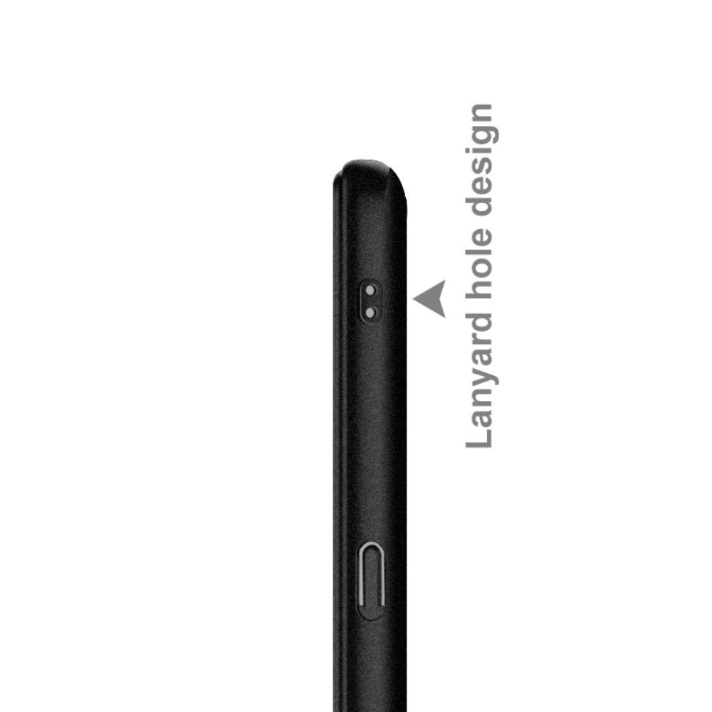 Матовый Пластиковый IMAK Finger чехол для Samsung Galaxy Note 10 С Держателем Кольцом Подставкой Песочно-Черный + Защитная пленка для экрана