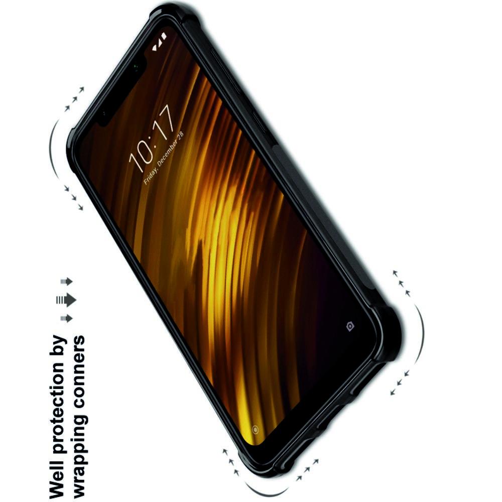 Матовый Силиконовый IMAK Vega Карбоновая Текстура Чехол c Противоударными Углами для iPhone 11 Pro Max черный