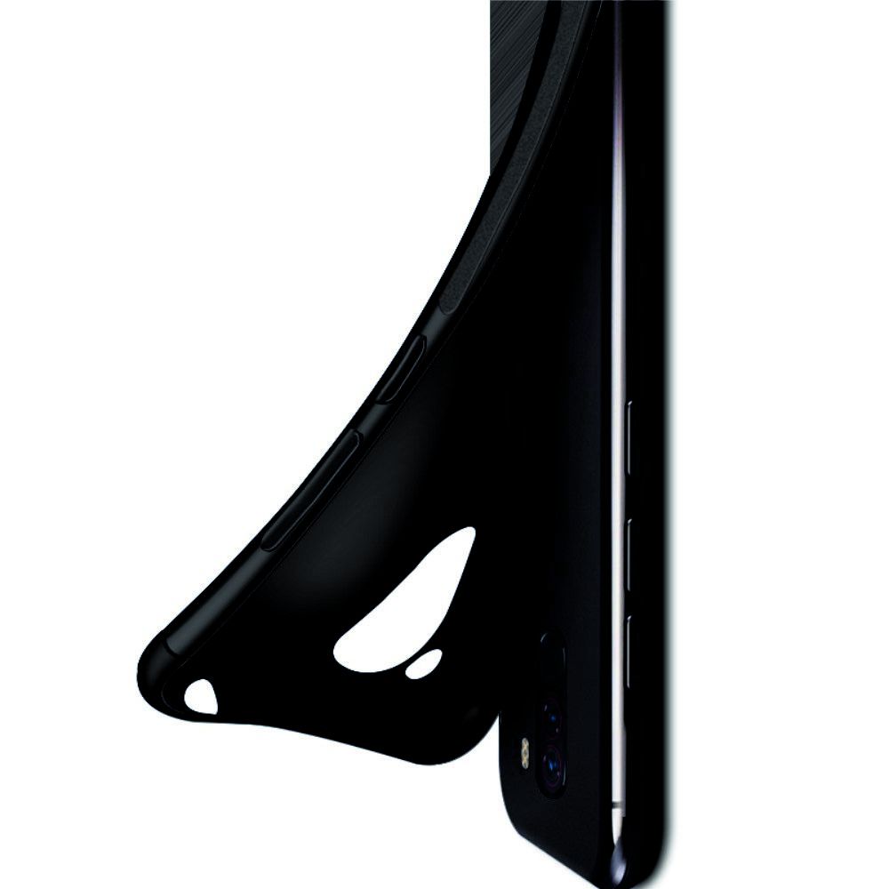 Матовый Силиконовый IMAK Vega Карбоновая Текстура Чехол c Противоударными Углами для Samsung Galaxy A20s черный