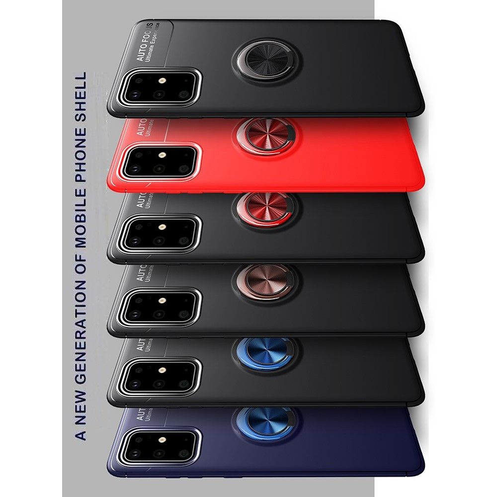 Металлический Магнитный Чехол Бампер с Закаленным Стеклом Samsung Galaxy S20 Черный
