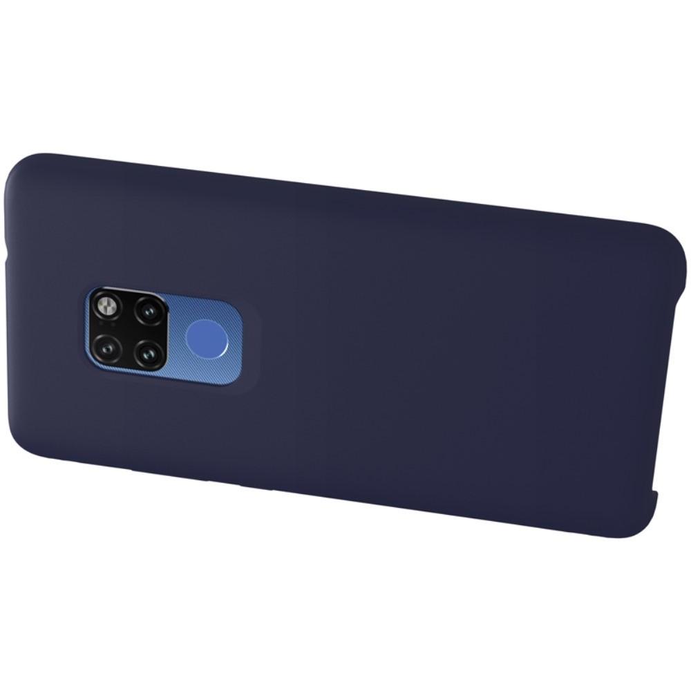 Мягкий матовый силиконовый бампер NILLKIN Flex чехол для Huawei Mate 20 Синий
