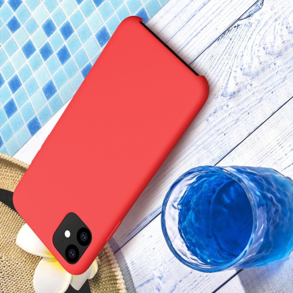 Мягкий матовый силиконовый бампер NILLKIN Flex чехол для iPhone 11 Красный