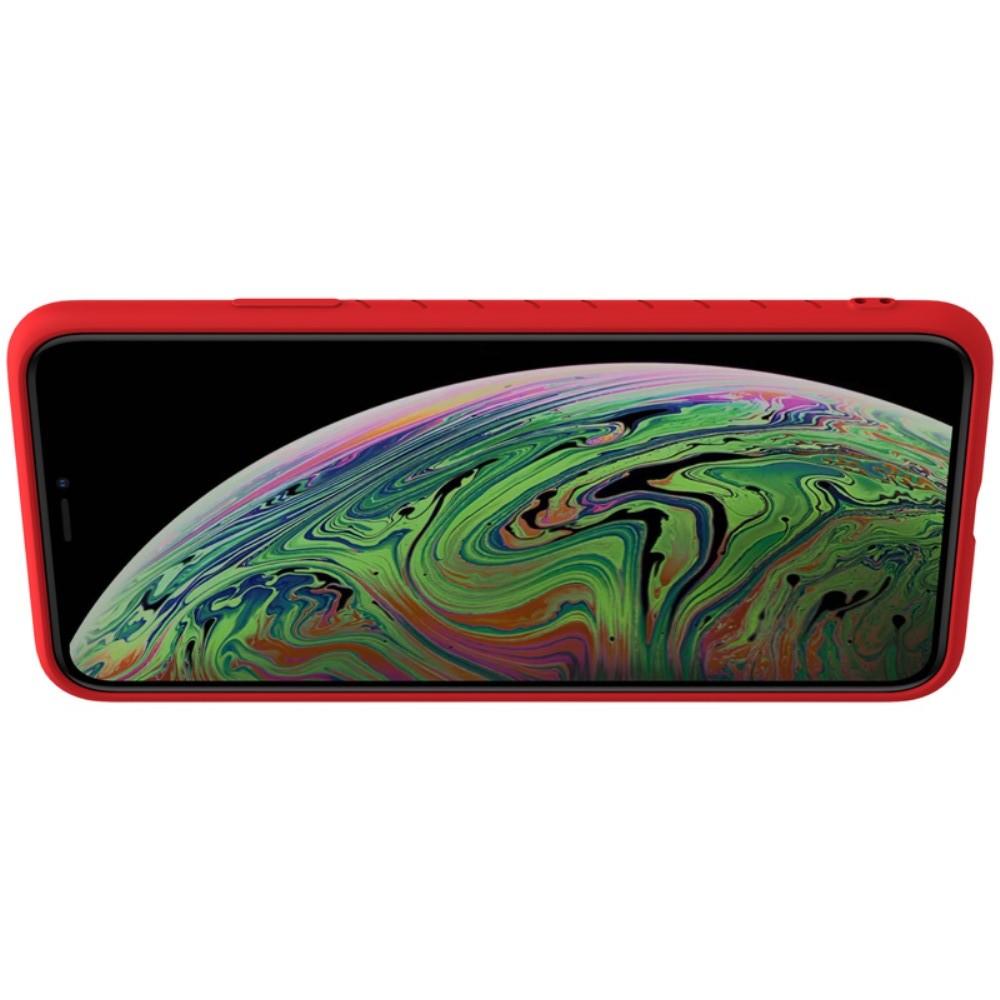 Мягкий матовый силиконовый бампер NILLKIN Flex чехол для iPhone 11 Красный