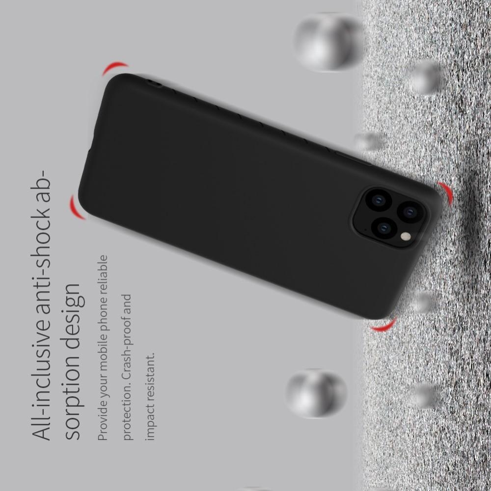 Мягкий матовый силиконовый бампер NILLKIN Flex чехол для iPhone 11 Pro Красный