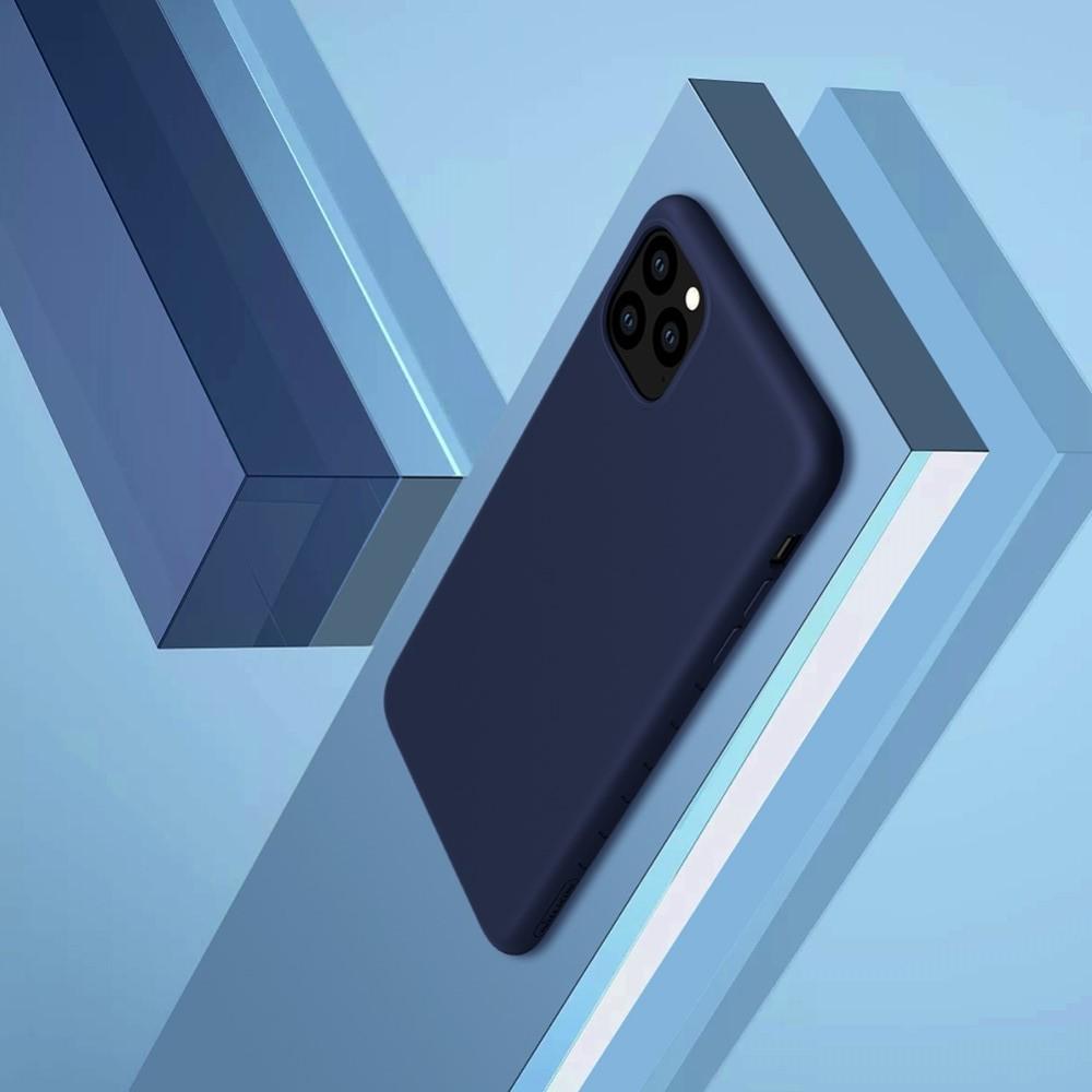 Мягкий матовый силиконовый бампер NILLKIN Flex чехол для iPhone 11 Pro Синий