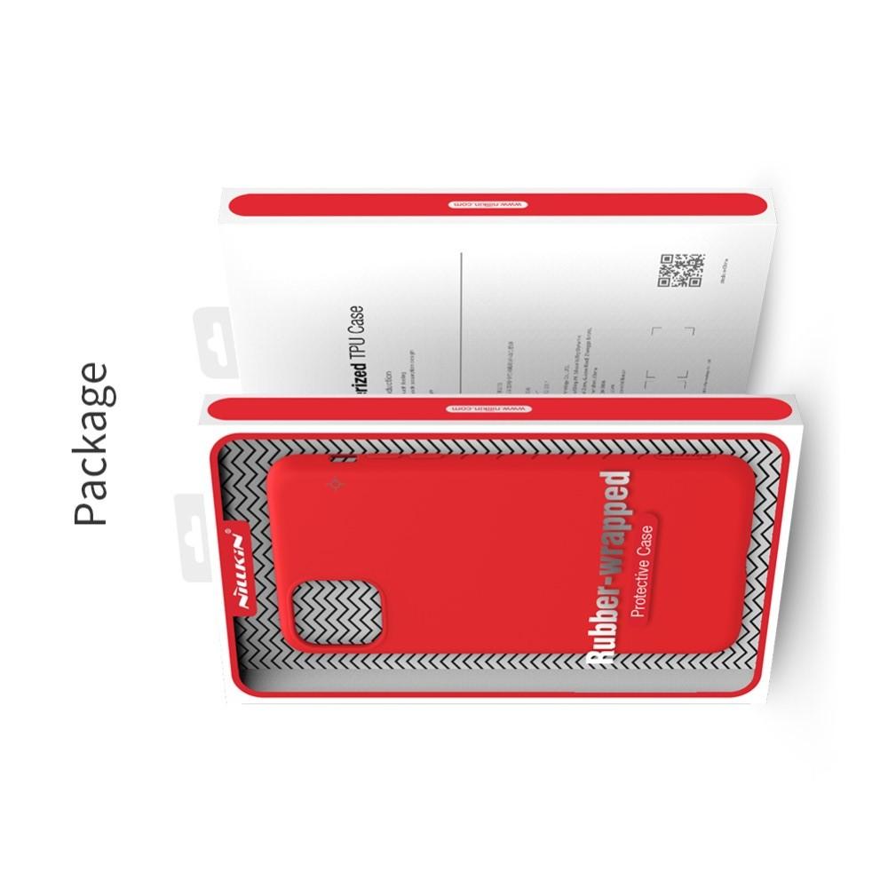 Мягкий матовый силиконовый бампер NILLKIN Flex чехол для iPhone 11 Pro Красный