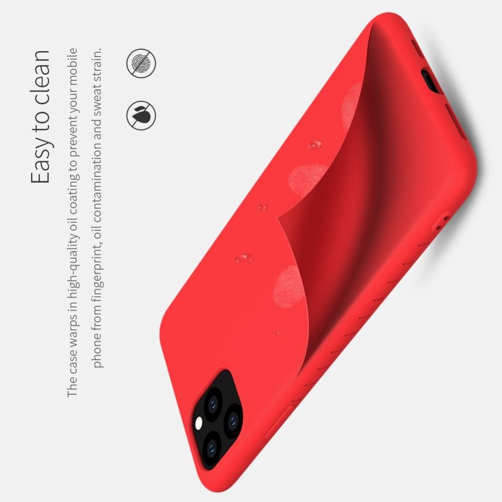 Мягкий матовый силиконовый бампер NILLKIN Flex чехол для iPhone 11 Pro Max Черный