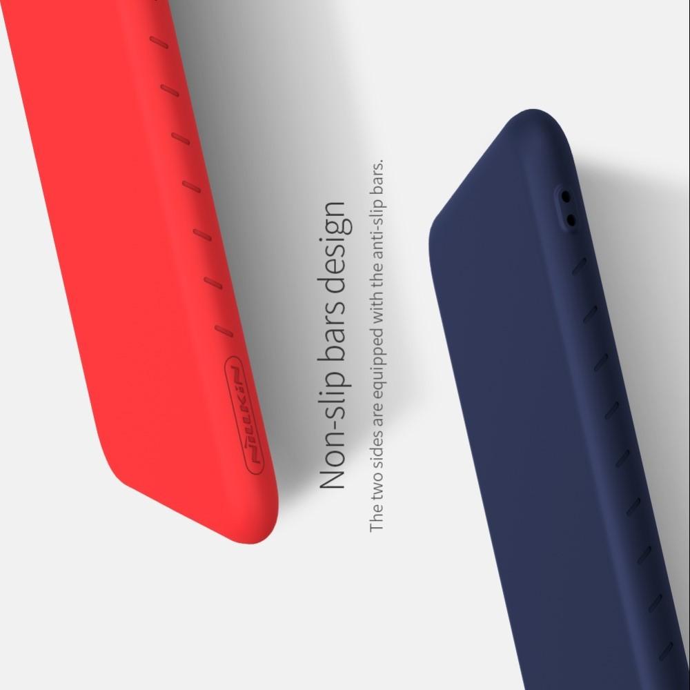 Мягкий матовый силиконовый бампер NILLKIN Flex чехол для iPhone 11 Pro Max Красный