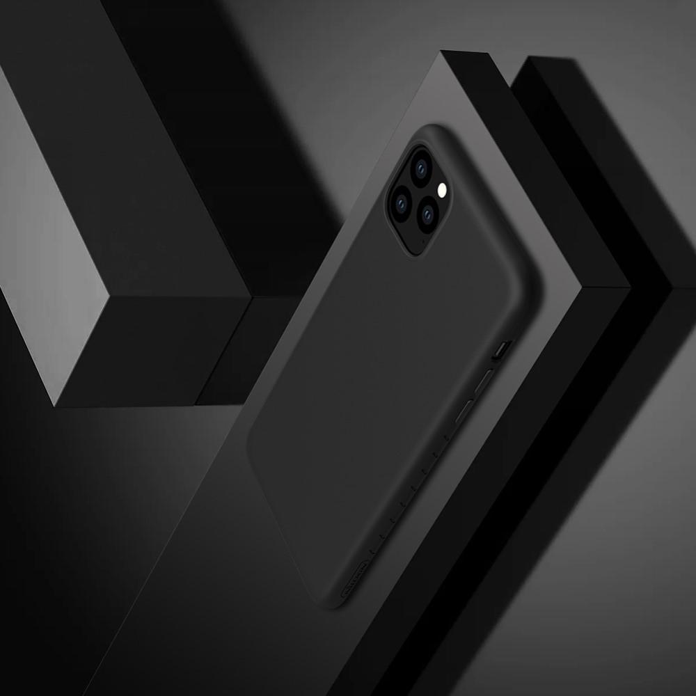 Мягкий матовый силиконовый бампер NILLKIN Flex чехол для iPhone 11 Pro Max Черный