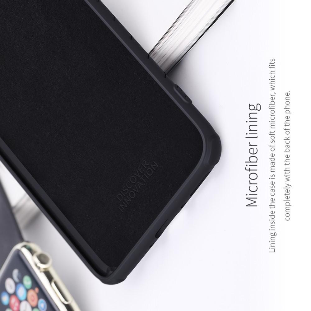 Мягкий матовый силиконовый бампер NILLKIN Flex чехол для OnePlus 7 Pro Черный
