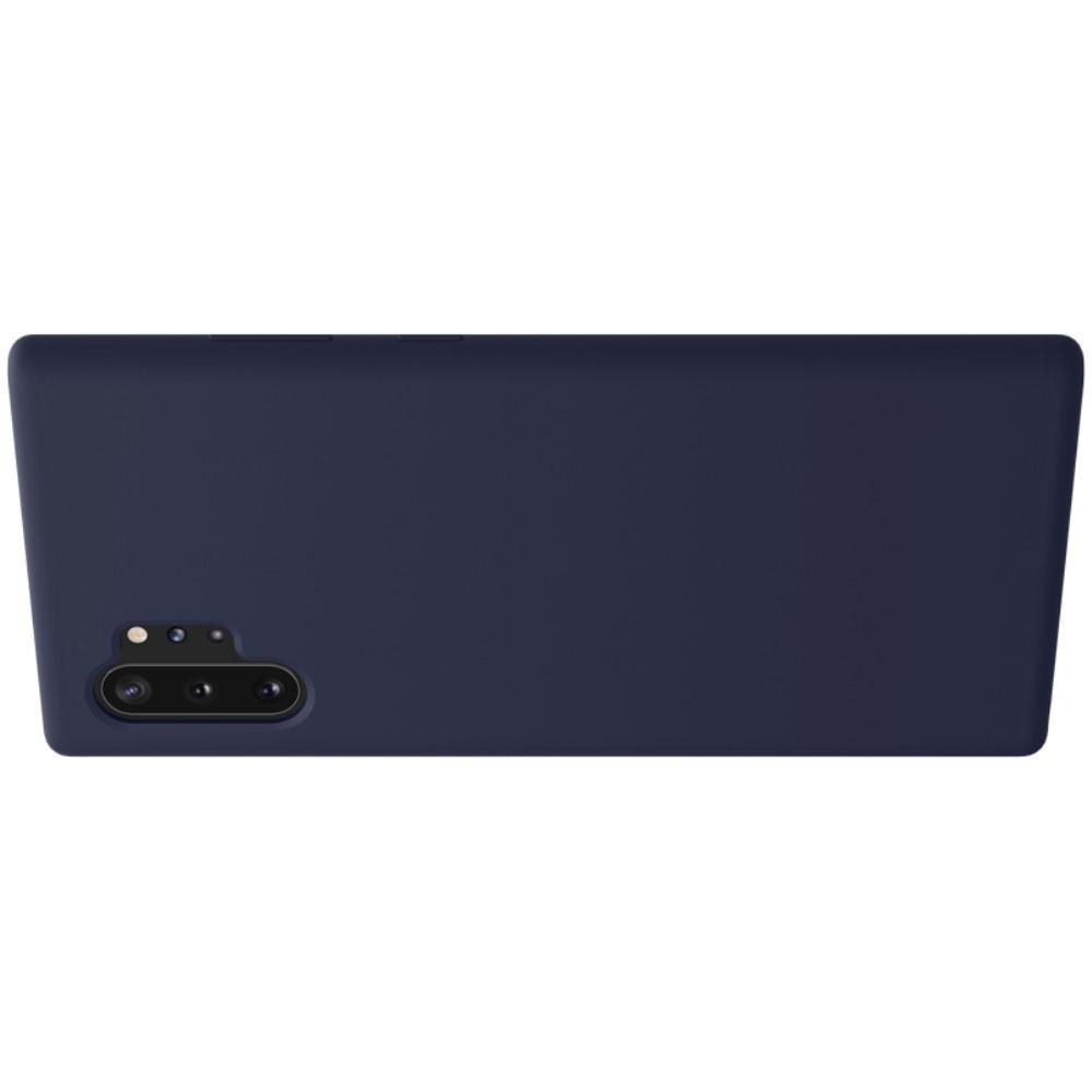 Мягкий матовый силиконовый бампер NILLKIN Flex чехол для Samsung Galaxy Note 10 Plus Синий