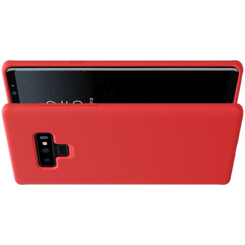 Мягкий матовый силиконовый бампер NILLKIN Flex чехол для Samsung Galaxy Note 9 Красный