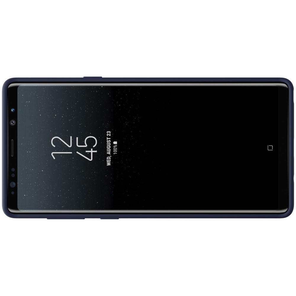 Мягкий матовый силиконовый бампер NILLKIN Flex чехол для Samsung Galaxy Note 9 Синий