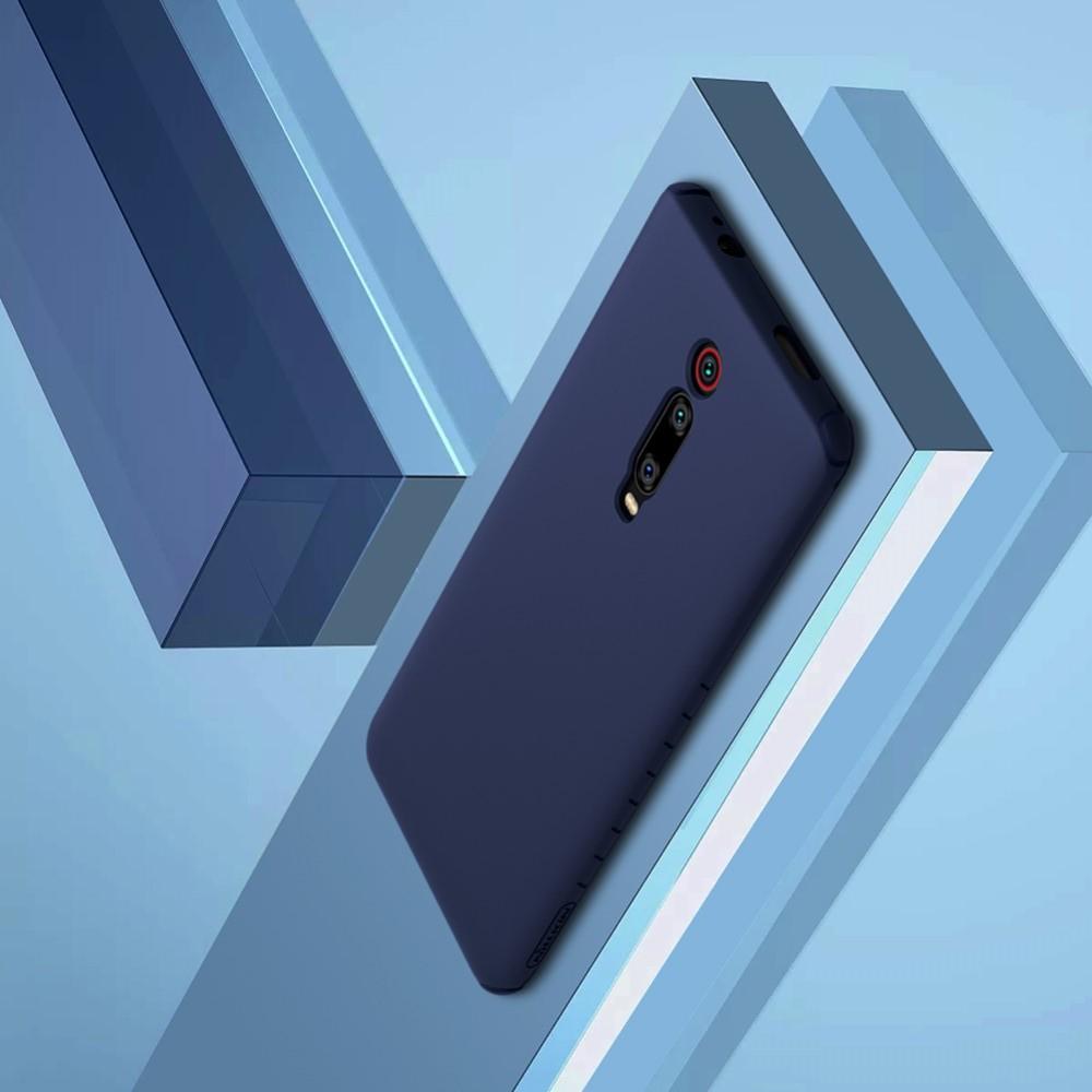 Мягкий матовый силиконовый бампер NILLKIN Flex чехол для Xiaomi Mi 9T Синий