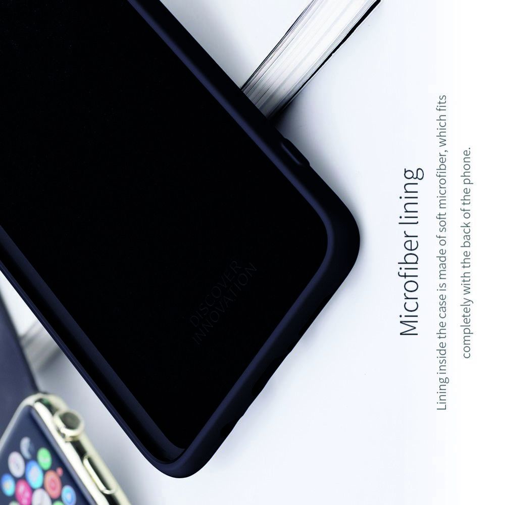 Мягкий матовый силиконовый бампер NILLKIN Flex чехол для Xiaomi Redmi Note 8 Pro Черный