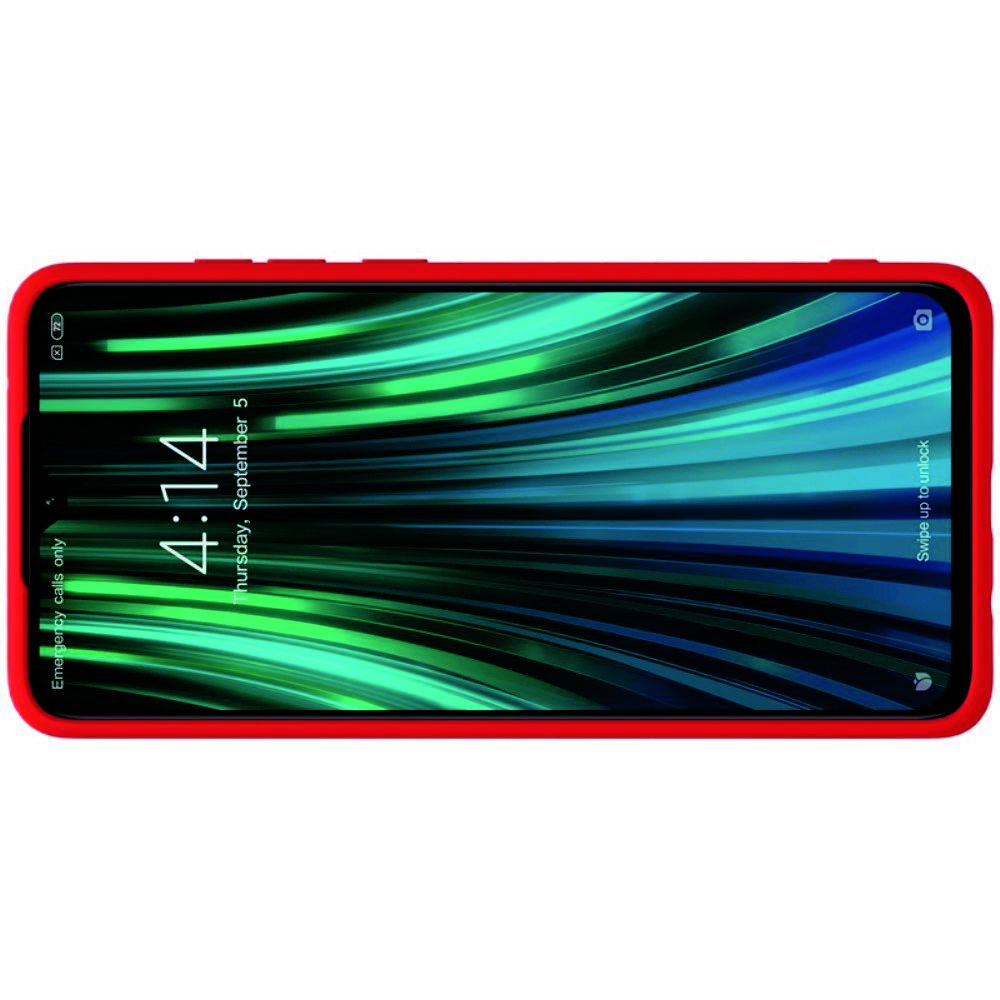 Мягкий матовый силиконовый бампер NILLKIN Flex чехол для Xiaomi Redmi Note 8 Pro Красный