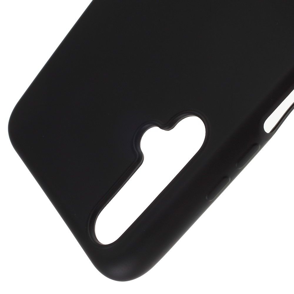 Мягкий силиконовый чехол для Huawei Honor 20 с подкладкой из микрофибры Черный