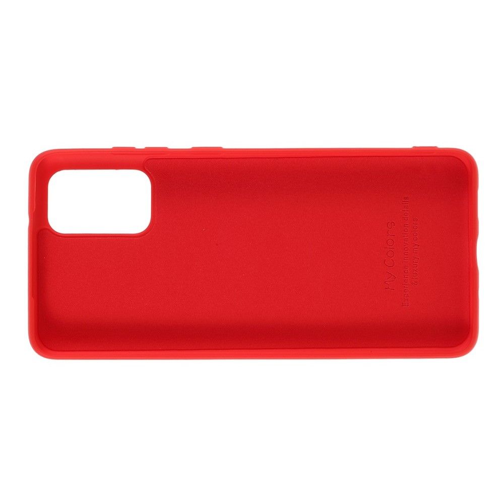 Мягкий силиконовый чехол для Samsung Galaxy S20 Plus с подкладкой из микрофибры Красный