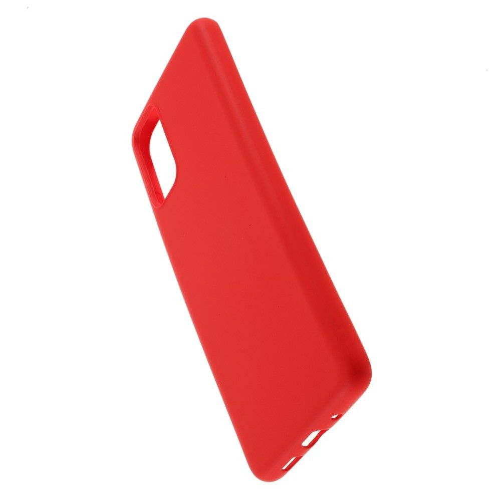 Мягкий силиконовый чехол для Samsung Galaxy S20 Plus с подкладкой из микрофибры Красный