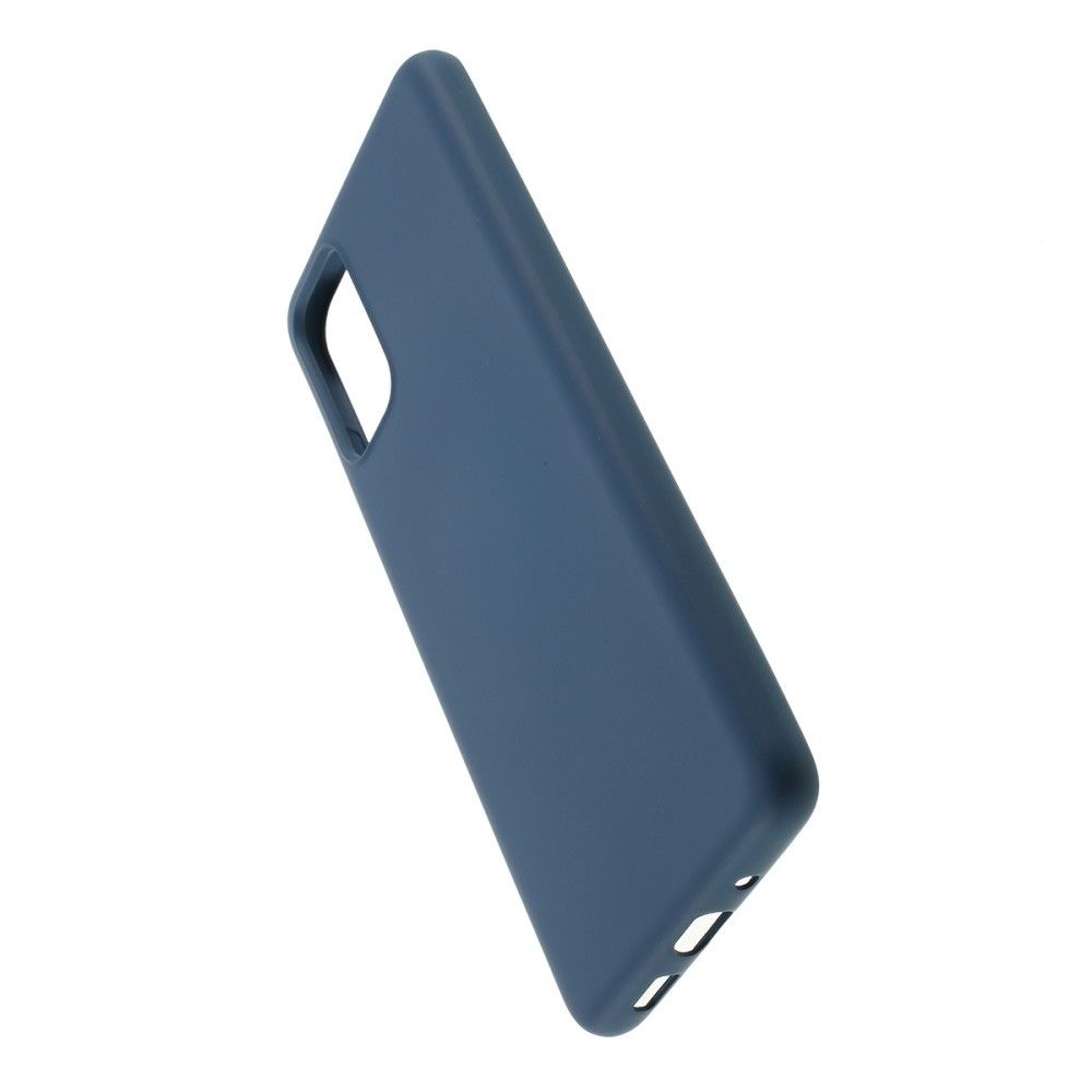 Мягкий силиконовый чехол для Samsung Galaxy S20 Plus с подкладкой из микрофибры Синий