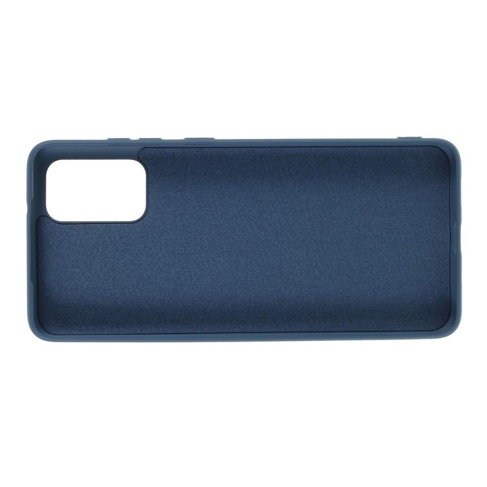 Мягкий силиконовый чехол для Samsung Galaxy S20 с подкладкой из микрофибры Синий