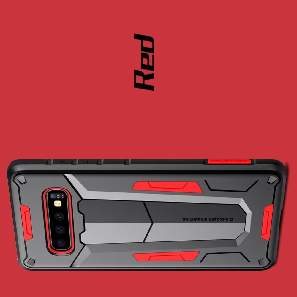 Nillkin Defender Бронированный Противоударный Чехол Бампер для Samsung Galaxy S10 Красный