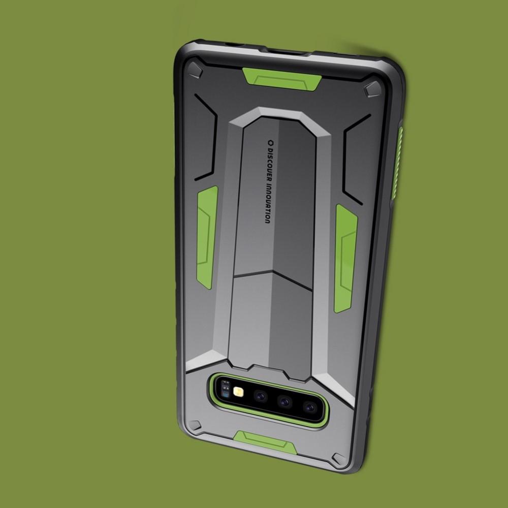 Nillkin Defender Бронированный Противоударный Чехол Бампер для Samsung Galaxy S10 Зеленый