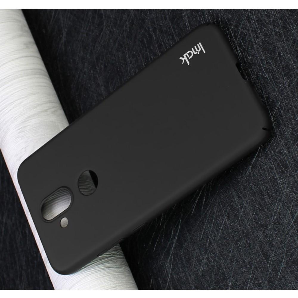 Пластиковый матовый кейс футляр IMAK Jazz чехол для Nokia 8.1 Черный + Защитная пленка