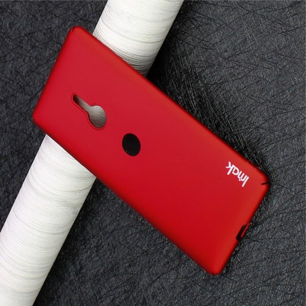 Пластиковый матовый кейс футляр IMAK Jazz чехол для Sony Xperia XZ3 Красный + Защитная пленка