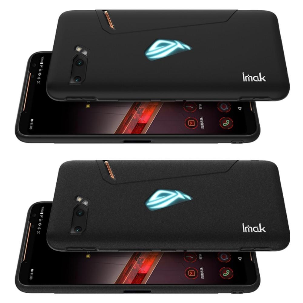 Пластиковый матовый кейс футляр IMAK Matte чехол для Asus ROG Phone 2 Песочно-Черный Ультратонкий