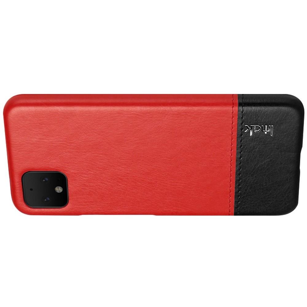 Пластиковый Жесткий Клип Кейс Футляр Искусственно Кожаный Чехол для Google Pixel 4 Красный / Черный
