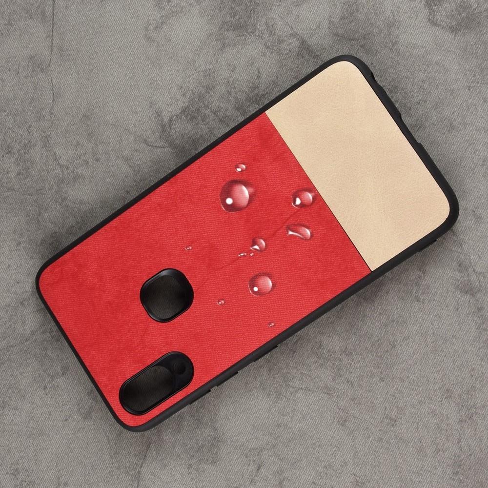 Пластиковый Жесткий Клип Кейс Футляр Искусственно Кожаный Чехол для Lenovo S5 Pro Красный